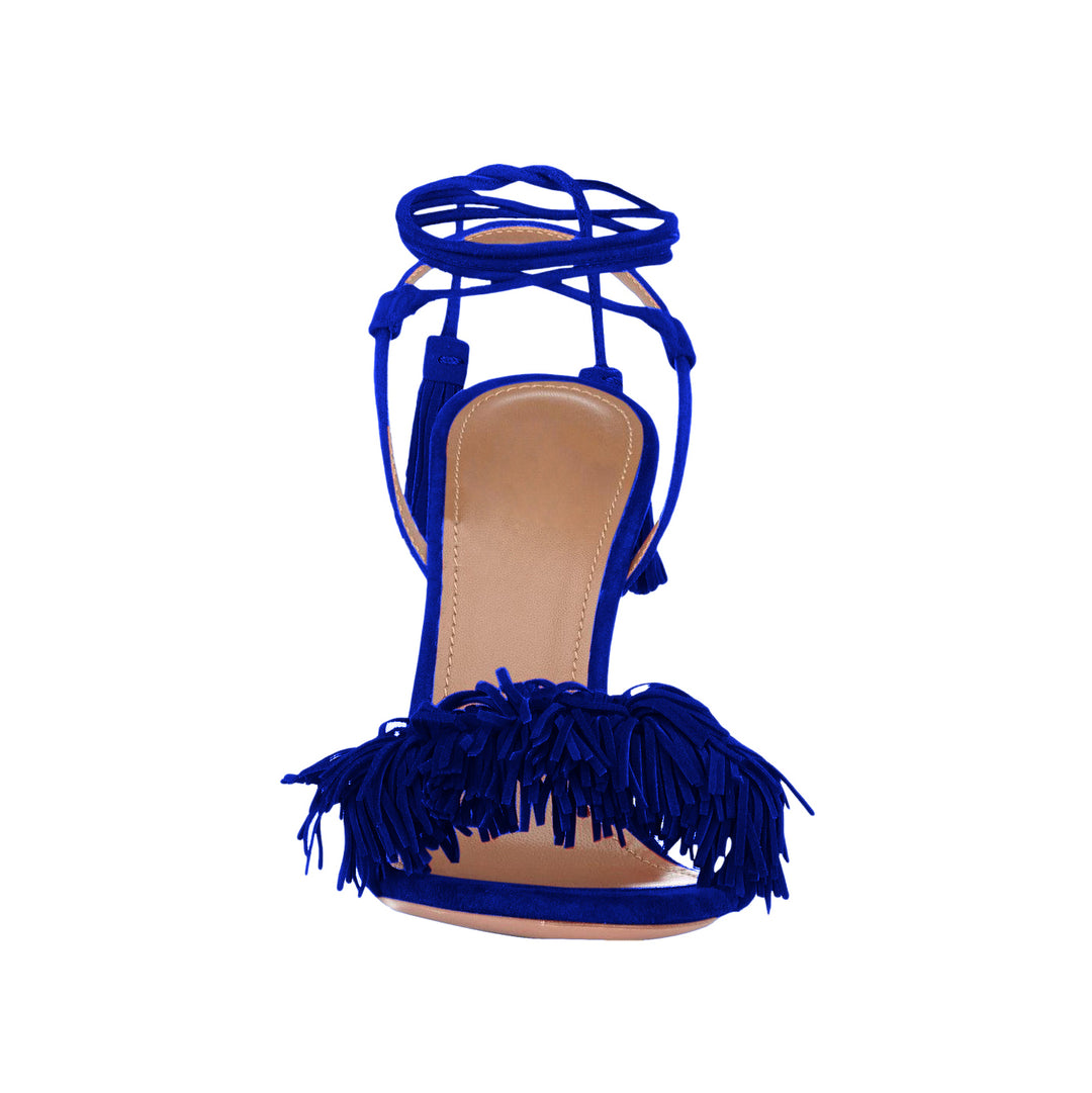 POM POM Tassel and Fringe Sandals - 10.5 cm