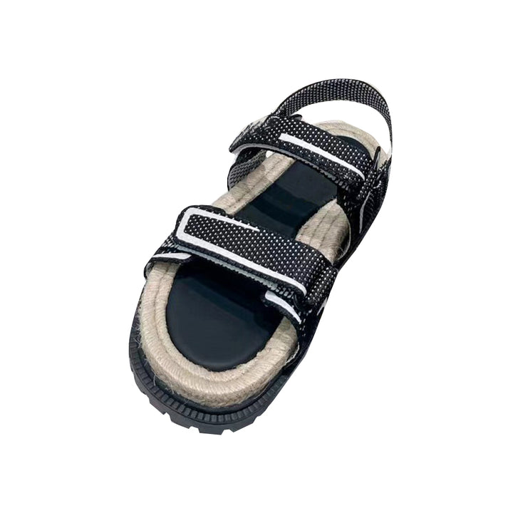 SARUH Velcro-Closing Flat Sandals