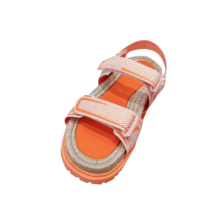 SARUH Velcro-Closing Flat Sandals