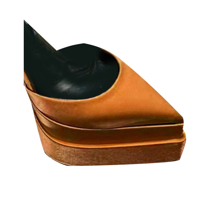 SEUNO Ankle Strap Block Heel Platform Sandals