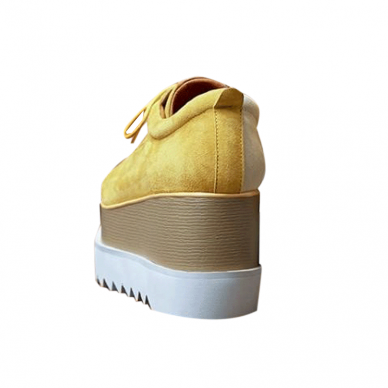 WEMER Lace Up Suede Oxford Platform Sneakers - ithelabel.com