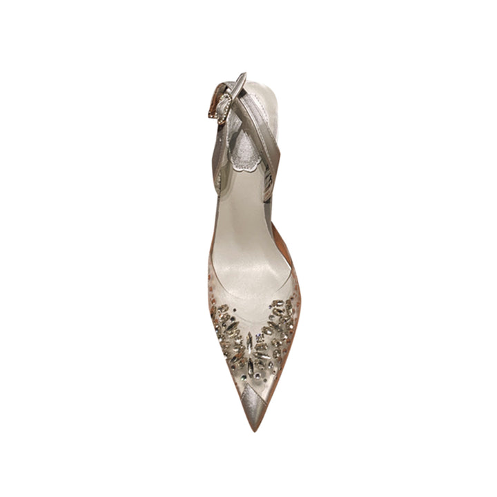 YIKON Diamante PVC High Heel Sandals - 8.5cm