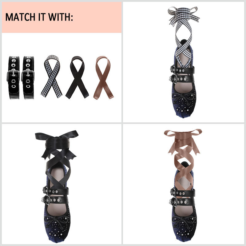 GISELLE Mix And Match Playful Studded Ballet Shoes