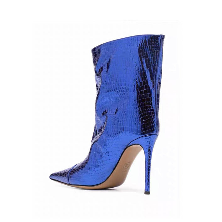 KIFUE Stiletto High Heel Ankle Boots
