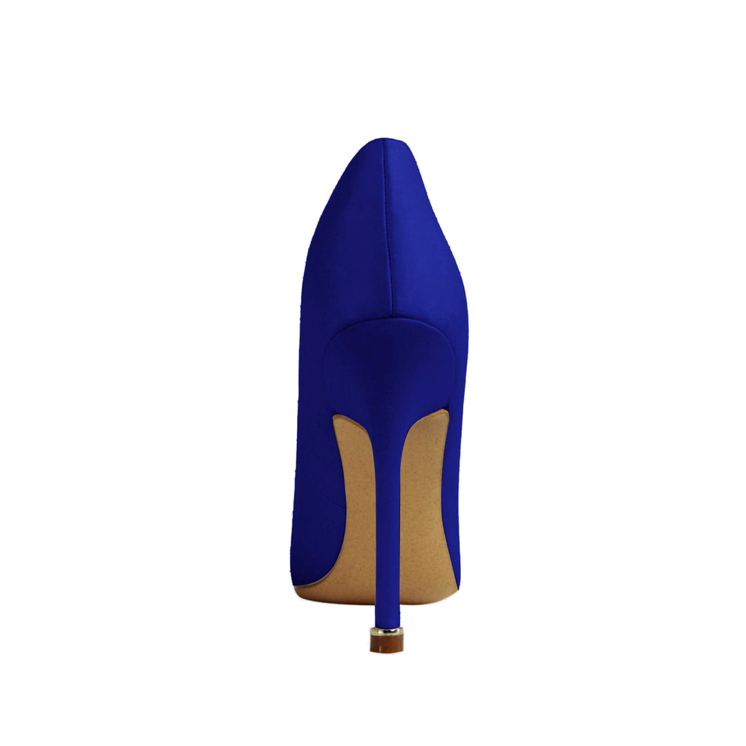 MIRKO Diamante Embellished Satin Pumps - ithelabel.com