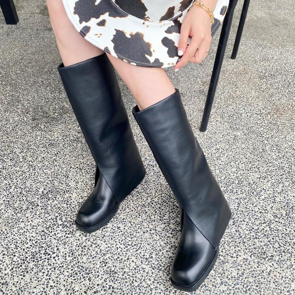 NALIS Leather Knee High Boots
