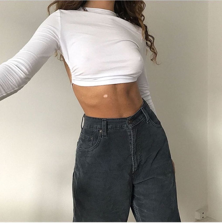NIELM Backless Cropped Top