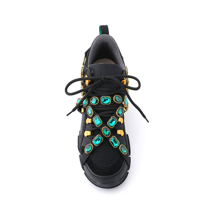 RAMAL Sneakers With Removable Crystal Jewelled Straps - ithelabel.com