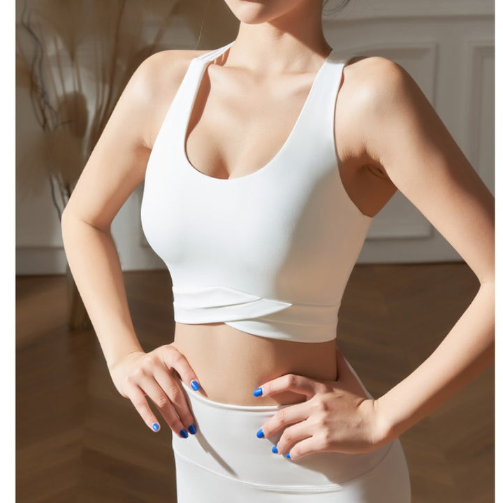 SALEI Yoga Pilates Back Cross Fitted Sports Bra