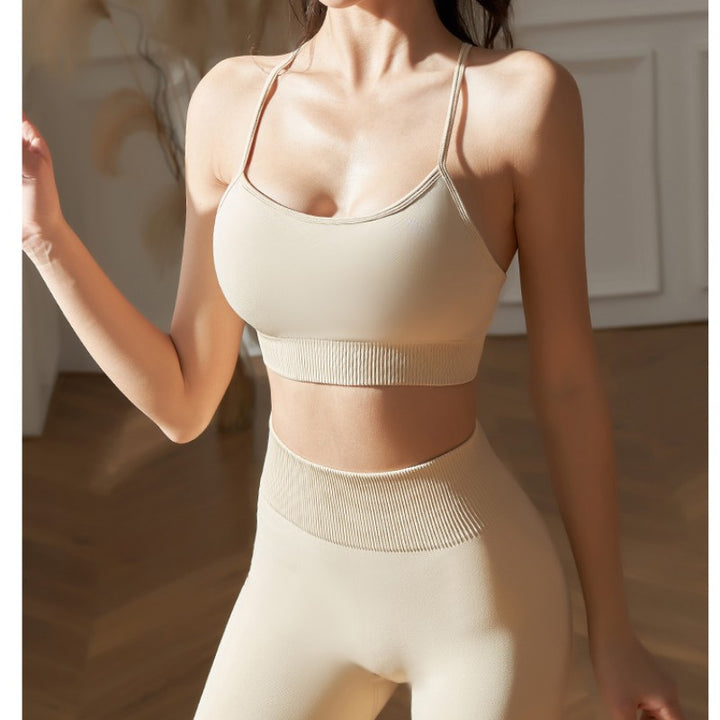 SAIYA Yoga Pilates Backless Fitted Sports Bra