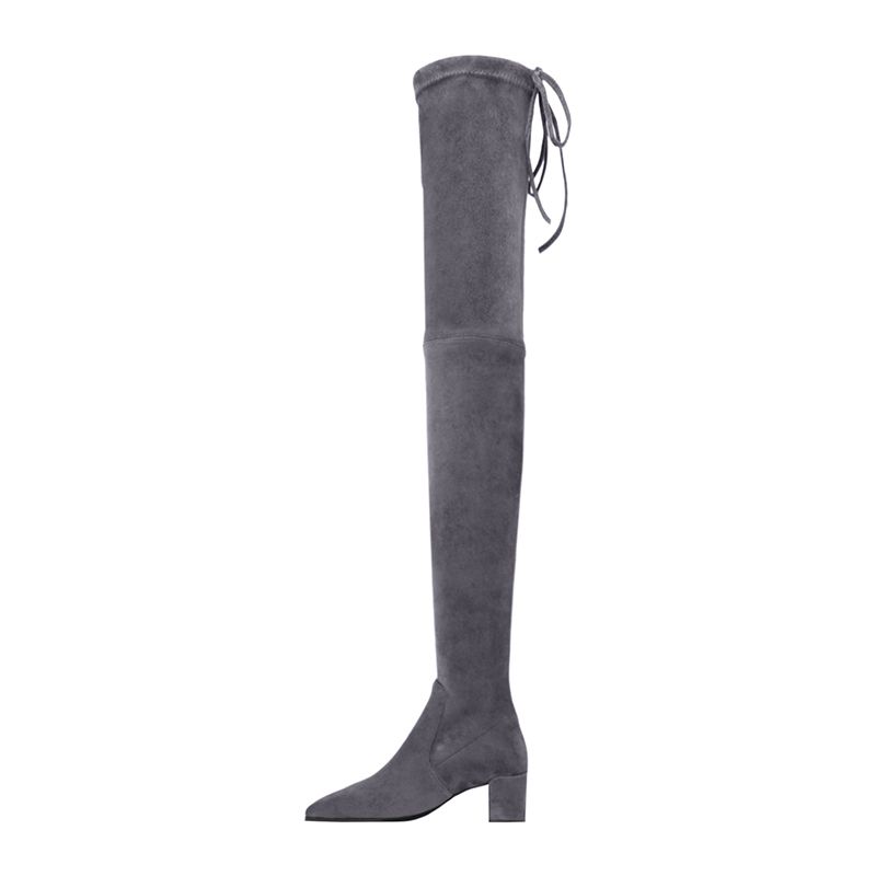 SELYN Lace Up Over The Knee Boots - 7cm