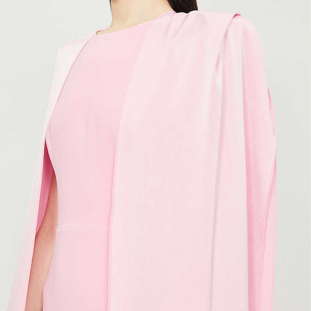 Pink SILIE Maxi Cape Evening Dress Gown | i The Label 1:1 assistant measurement & fit | Ships in 10 Pink SILIE Maxi Cape Evening Dress Gown | i The Label 1:1 assistant measurement & fit | Ships in 10
