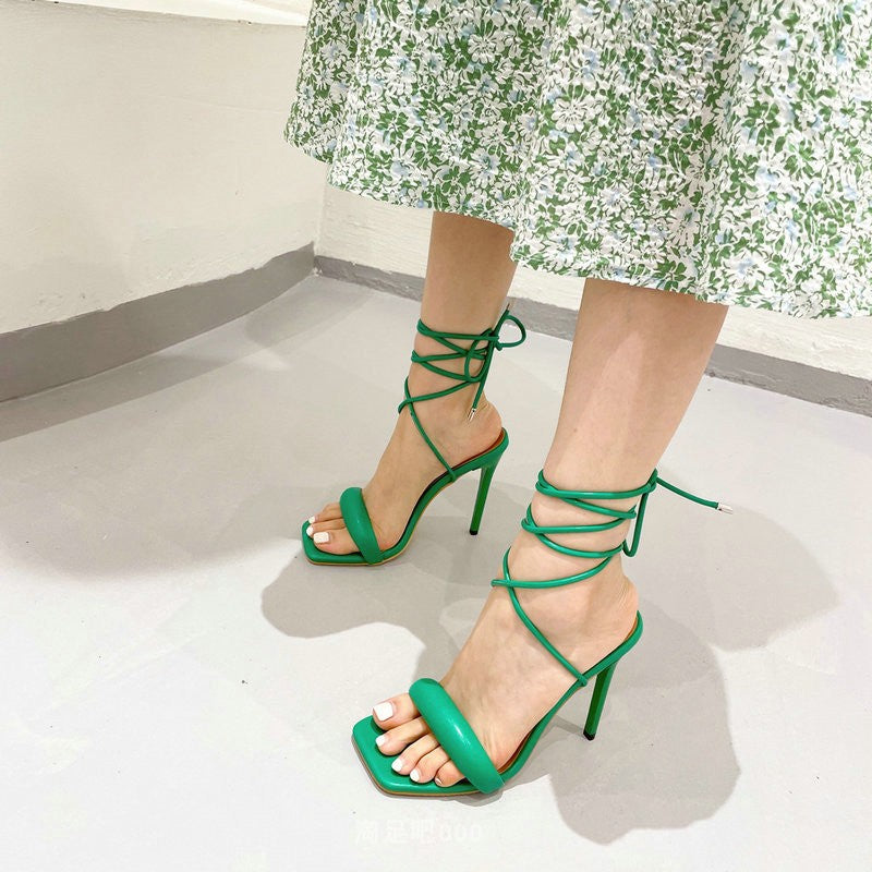 TONIE Lace Up High Heel Sandals