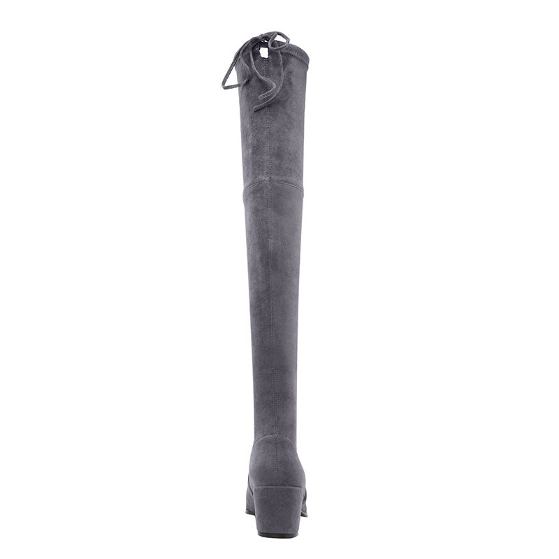 SELYN Lace Up Over The Knee Boots - 7cm