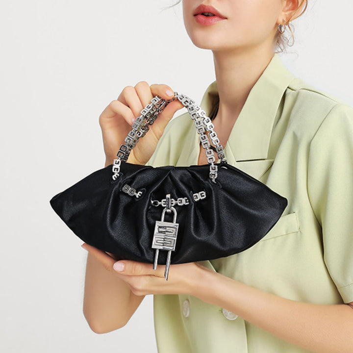 MEURI Lock Detailed Cross Body Bag